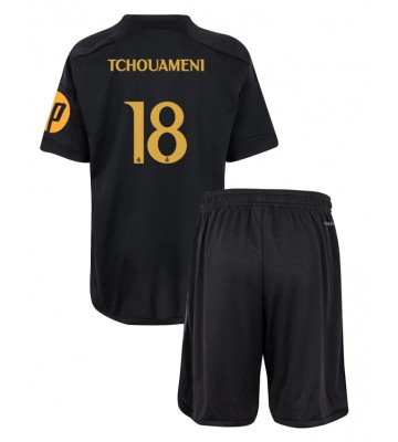Real Madrid Aurelien Tchouameni #18 Tredje Kläder Barn 2023-24 Kortärmad (+ Korta byxor)